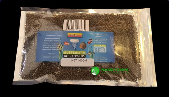 Blackworms Pellets 100g - Nano Tanks Australia Aquarium Shop