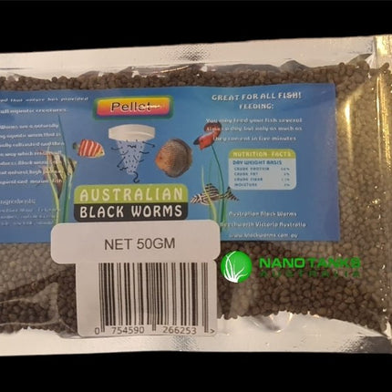 Blackworms Pellets 50g - Nano Tanks Australia Aquarium Shop
