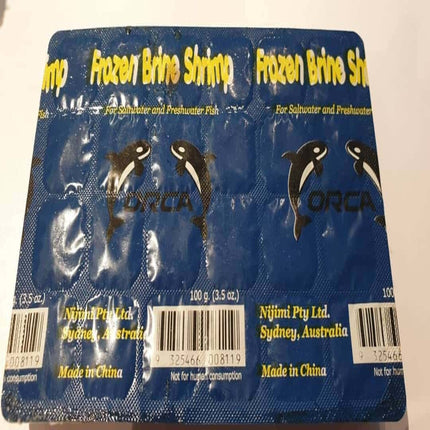 FROZEN FOOD: ORCA Frozen Brine Shrimp 100g Blister Pack - Nano Tanks Australia Aquarium Shop