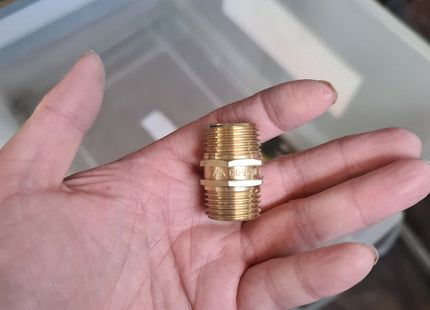15mm Brass Threaded Hexagon Nipple Pack of 10 - Nano Tanks Australia Aquarium Shop