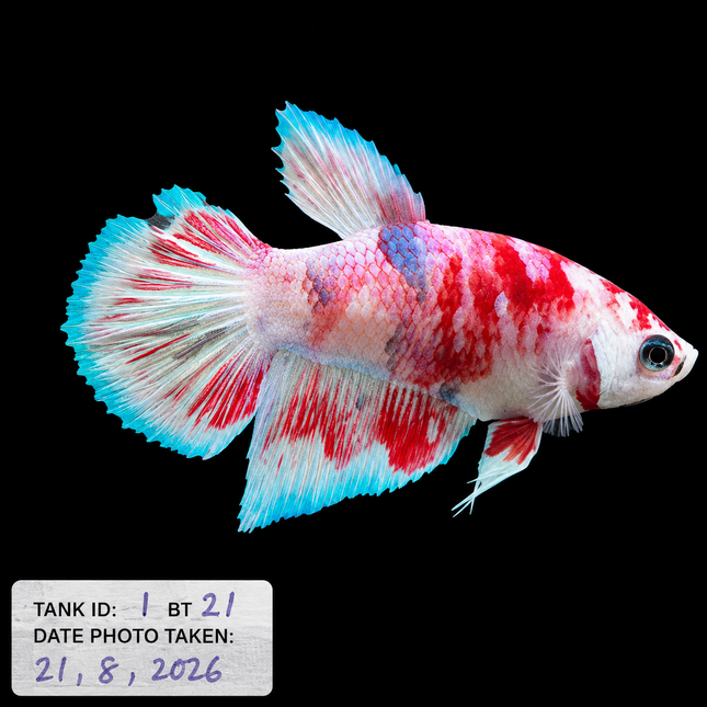 1BT21 - Halfmoon Plakat Betta Male - Nano Tanks Australia