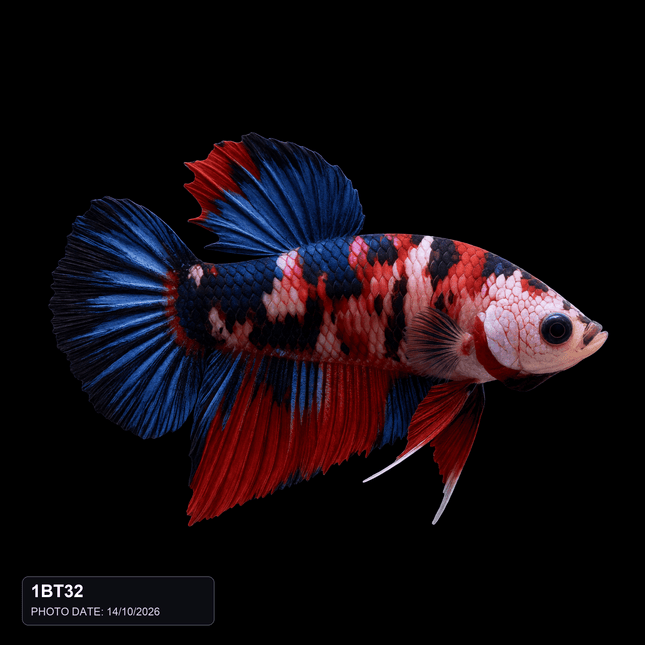 1BT32 - Blue Red White Koi Plakat Male - Nano Tanks Australia