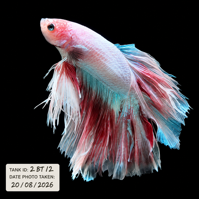 2BT12 - Halfmoon Plakat Elephant Ear Betta Male - Nano Tanks Australia