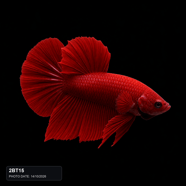 2BT15 - Red Halfmoon Plakat Male - Nano Tanks Australia