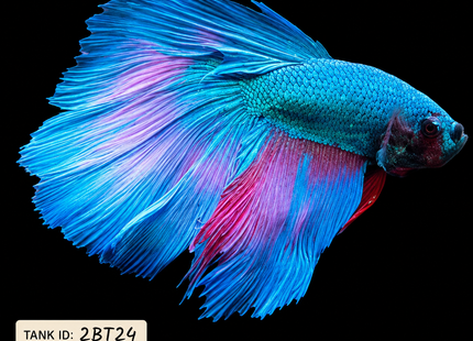 2BT24 - Teal Halfmoon Betta Male - Nano Tanks Australia
