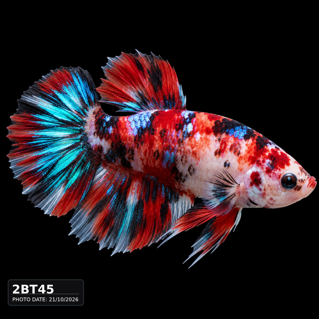 2BT45 - Koi Halfmoon Plakat Male Betta - Nano Tanks Australia