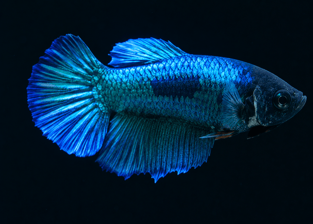 3BT13 - [ARRIVED 19-MAR-2026] Blue Halfmoon Female Betta - Nano Tanks Australia