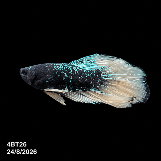 4BT26 - Crimson Red White Galaxy Koi Plakat Betta - Nano Tanks Australia