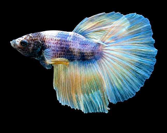 5BT21 - [ARRIVED 19-MAR-2026] Yellow Pastel Halfmoon Male Betta - Nano Tanks Australia