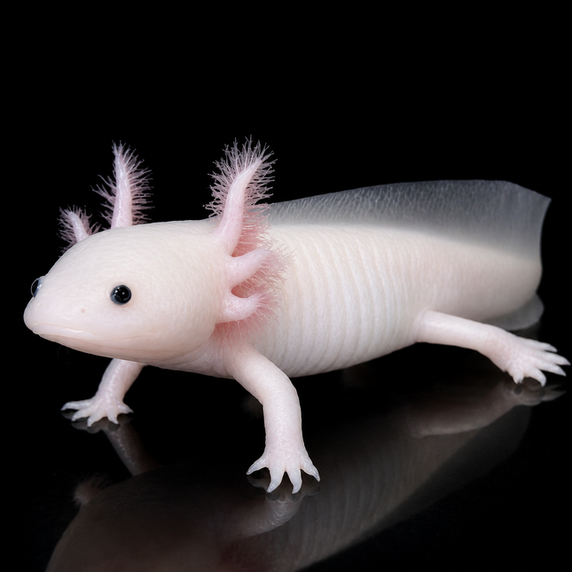 [LOCATED OFFSITE - PLEASE MESSAGE BEFORE PURCHASING]  Leucistic Axolotl 12-15cm
