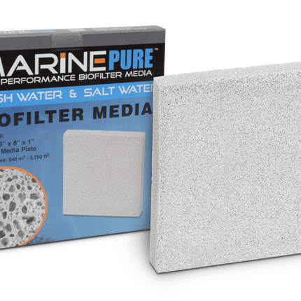 [ALWAYS IN STOCK] MarinePure® 8"x8"x1" Biofilter Block – Maximum Surface Area for Superior Biological Filtration - Nano Tanks Australia