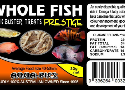 Aqua - Pics Whole Fish Turtle Treat - Nano Tanks Australia