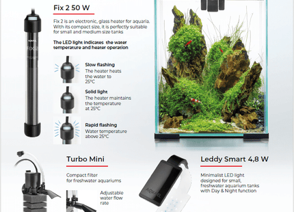 Aquael SHRIMP SET DAY & NIGHT 20 W/B 25x25x30cm 19L - Nano Tanks Australia