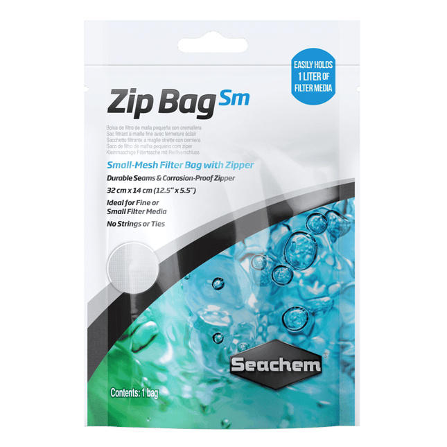 [ARRIVED 23 - JAN - 2026] Seachem Zip Bag – Small 32 x 14 cm (12.5” x 5.5”) 25 Mesh - Nano Tanks Australia