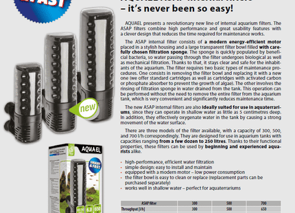 [ARRIVED 4 - SEP - 2025] AQUAEL ASAP Filter 300 - Nano Tanks Australia