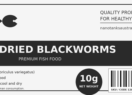 Australian Freeze-Dried Blackworms Cubes 10g - Nano Tanks Australia