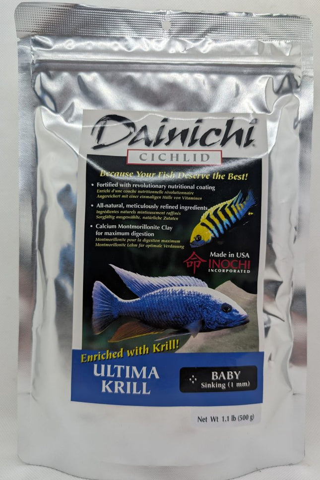 Dainichi Ultima Krill 500g Baby (1mm) Sinking Pellets - Nano Tanks Australia