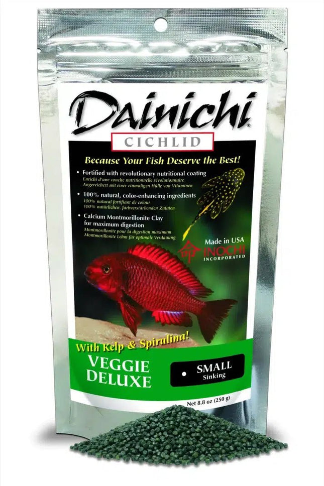 Dainichi Veggie Deluxe 250g Small (3mm) Sinking Pellets - Nano Tanks Australia