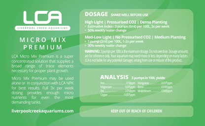 LCA Micro Mix Premium Aquarium Plant Fertiliser - Nano Tanks Australia