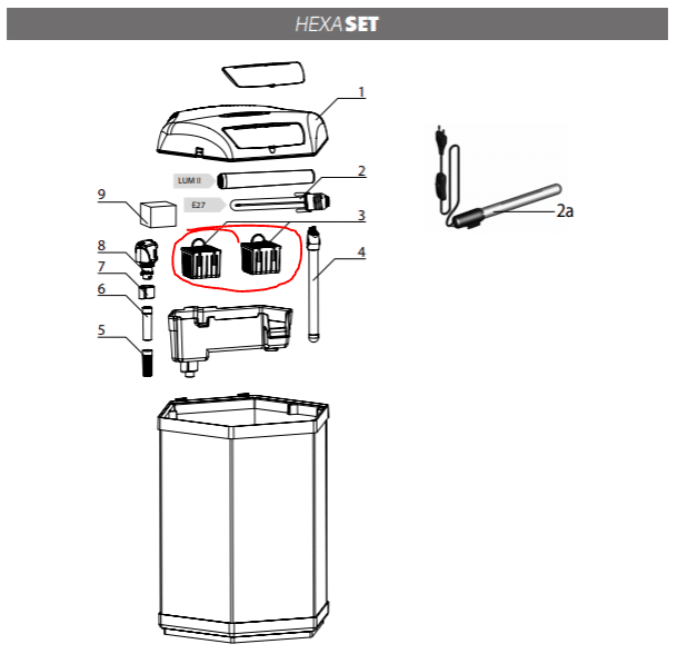 [PREORDER] Aquael Cartridge for a Hexagon 60 (Per Piece) - Nano Tanks Australia