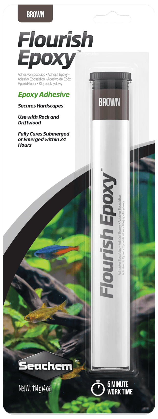Seachem Flourish Epoxy - Brown 114g - Nano Tanks Australia
