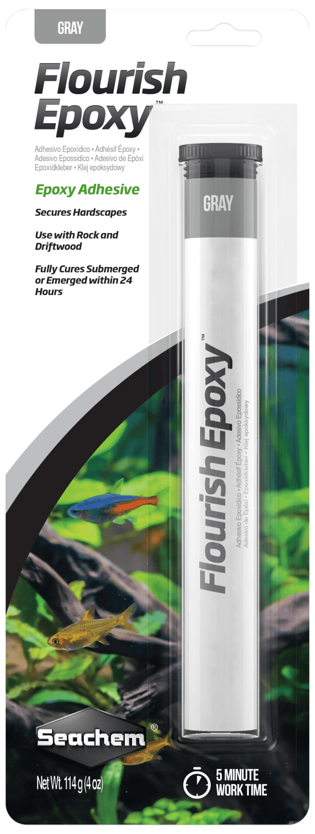 Seachem Flourish Epoxy - Gray 114g - Nano Tanks Australia