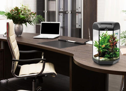 [SPECIAL ORDER] Aquael Hexa Set LT 60L Black Aquarium - Nano Tanks Australia