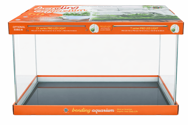 Up Aqua 🟠 Bending Aquarium – Orange 60 × 30 × 36 cm - Nano Tanks Australia