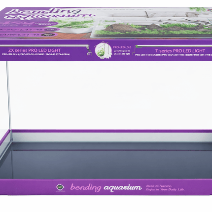 Up Aqua 🟣 Bending Aquarium – Purple 45 × 27 × 30 cm - Nano Tanks Australia