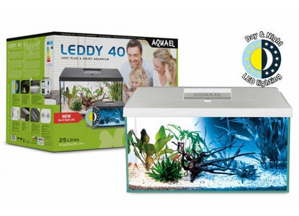 Aquael Leddy 40 60 75 Aquarium Set DAY & NIGHT - WHITE or BLACK - Nano Tanks Australia Aquarium Shop