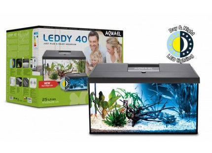 Aquael Leddy 40 60 75 Aquarium Set DAY & NIGHT - WHITE or BLACK - Nano Tanks Australia Aquarium Shop