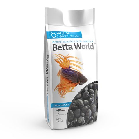 BETTA WORLD POLISHED BLACK SUBSTRATE 350g - Nano Tanks Australia Aquarium Shop