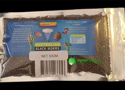 Blackworms Pellets 50g - Nano Tanks Australia Aquarium Shop