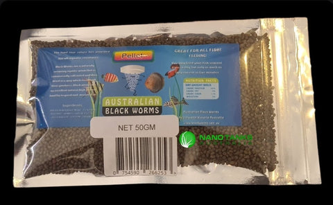 Blackworms Pellets 50g - Nano Tanks Australia Aquarium Shop