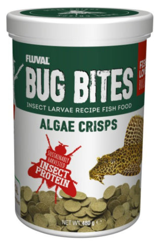 Fluval Bug Bites Algae Crisps 40g 100g 480g - Nano Tanks Australia Aquarium Shop