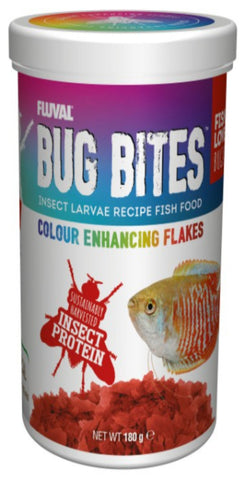 Fluval Bug Bites Colour Enhance Flakes 18g 45g 90g 180g - Nano Tanks Australia Aquarium Shop