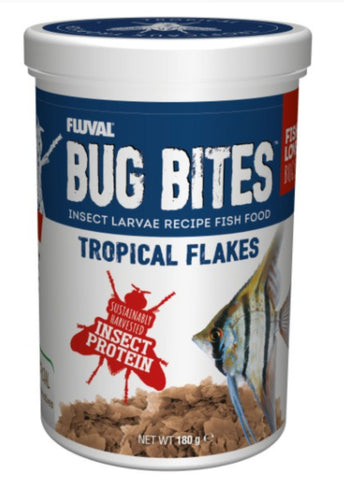 Fluval Bug Bites Tropical Flakes 18g 45g 90g 180g - Nano Tanks Australia Aquarium Shop