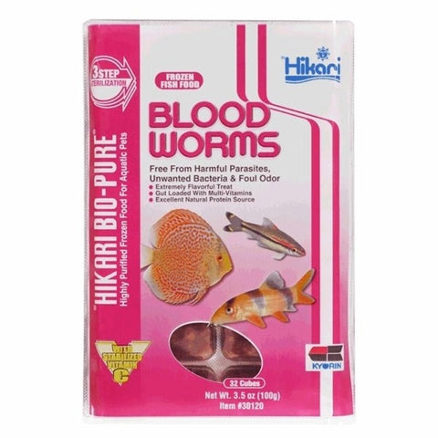 HIKARI Frozen Blood Worms 100g - 32 Cubes (Pack of 12) - Nano Tanks Australia Aquarium Shop