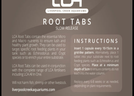 LCA Root Tabs ( Slow release ) 20 Capsules - Nano Tanks Australia Aquarium Shop