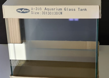 Mr Aqua 1ft 30x 30x 30cm Cube Glass Tank - Nano Tanks Australia Aquarium Shop