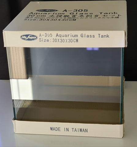Mr Aqua 1ft 30x 30x 30cm Cube Glass Tank - Nano Tanks Australia Aquarium Shop