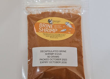 Prestige Bettas Decapsulated Brine Shrimp Eggs 10g 50g 100g 250g - Nano Tanks Australia Aquarium Shop