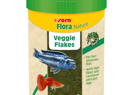 Sera Flora Nature Veggie Flakes 22g - Nano Tanks Australia Aquarium Shop