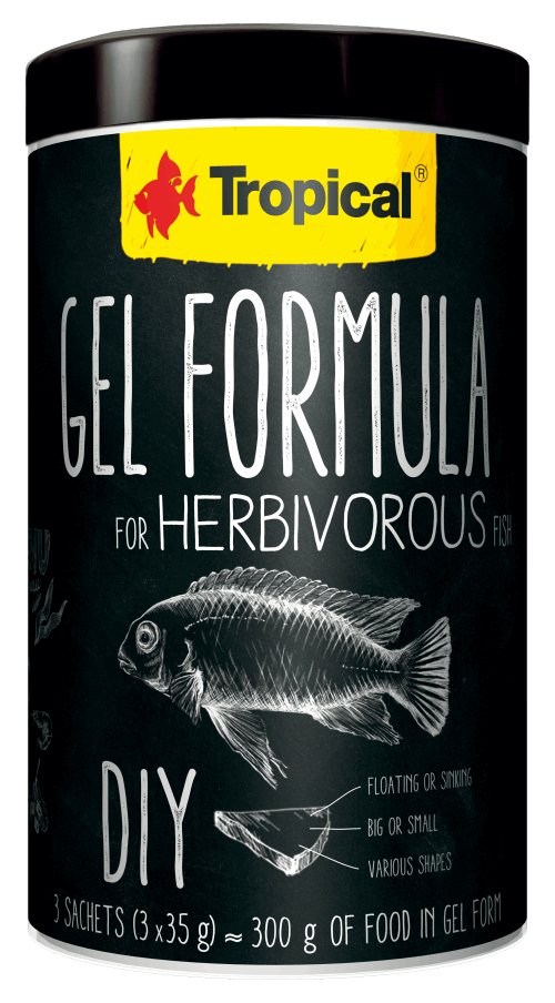 Tropical Gel Formula for Herbivorous fish 1000ml/105g - Nano Tanks Australia Aquarium Shop